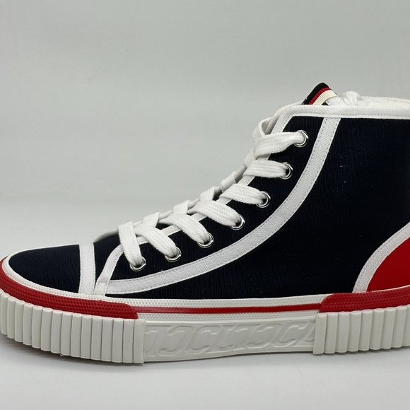 Christian Louboutin PEDRO DONNA FLAT High Hi Top Canvas Sneakers Shoes - Picture 3 of 13